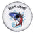 American Flag Tuna Fish Spare Tire Cover Custom Splashing Water on White and Black Contrast - Wonder Print Shop
