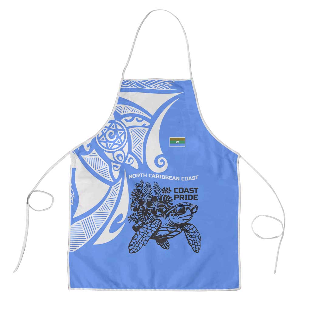 North Caribbean Coast Nicaragua Apron with Tribal Turtle Design and Floral Coast Pride - Wonder Print Shop