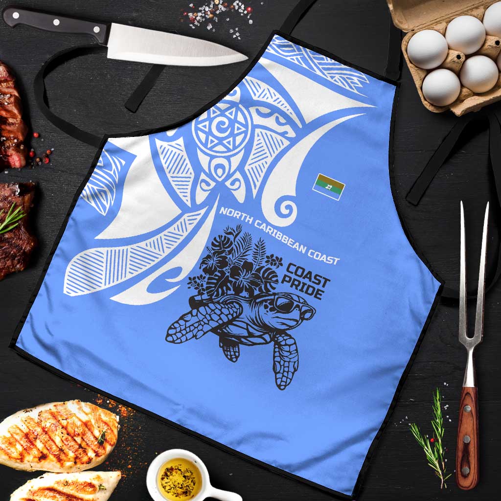 North Caribbean Coast Nicaragua Apron with Tribal Turtle Design and Floral Coast Pride - Wonder Print Shop
