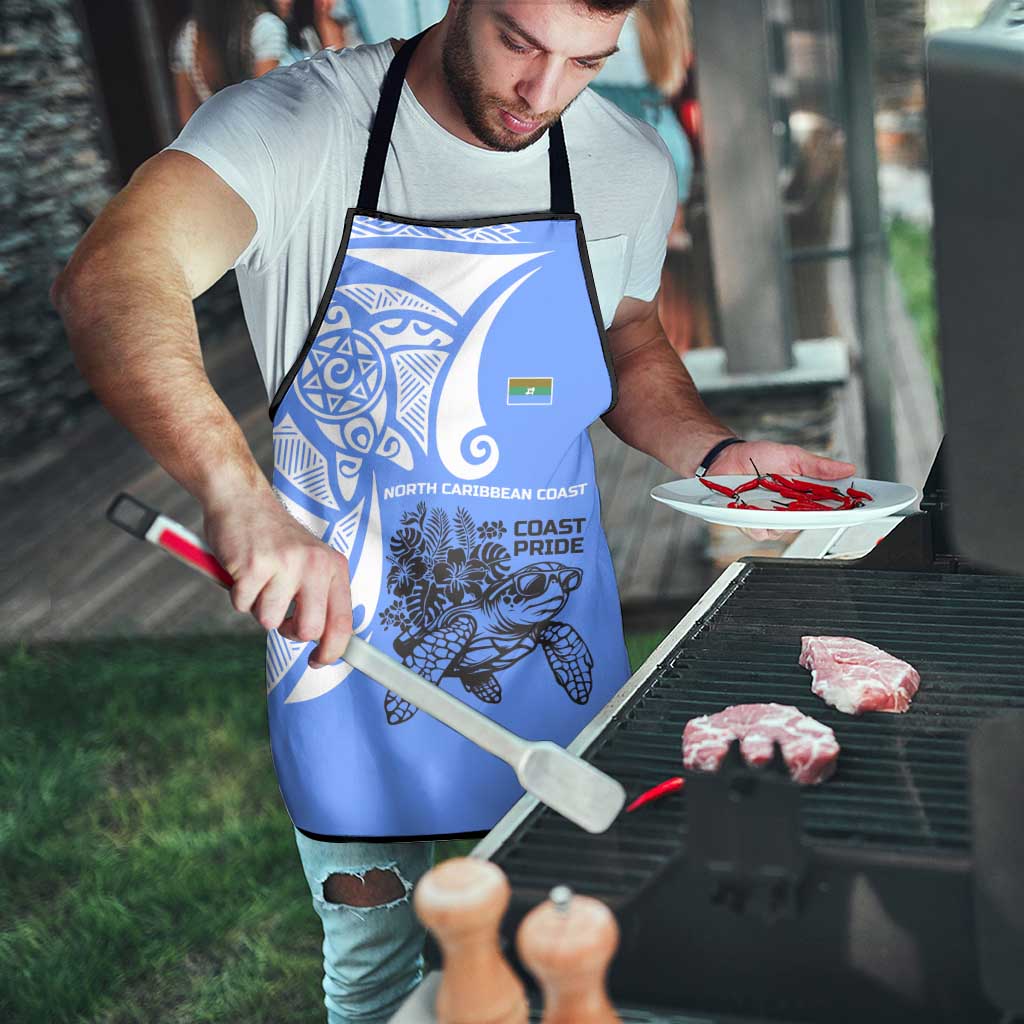 North Caribbean Coast Nicaragua Apron with Tribal Turtle Design and Floral Coast Pride - Wonder Print Shop