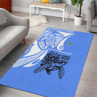 North Caribbean Coast Nicaragua Area Rug with Tribal Turtle Design and Floral Coast Pride - Wonder Print Shop