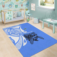 North Caribbean Coast Nicaragua Area Rug with Tribal Turtle Design and Floral Coast Pride - Wonder Print Shop