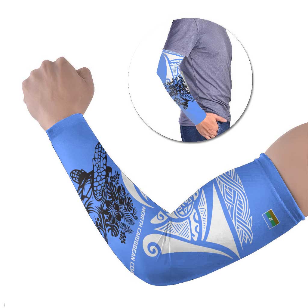 North Caribbean Coast Nicaragua Arm Sleeves with Tribal Turtle Design and Floral Coast Pride - Wonder Print Shop