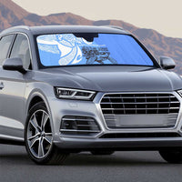 North Caribbean Coast Nicaragua Auto Sun Shade with Tribal Turtle Design and Floral Coast Pride - Wonder Print Shop