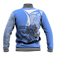 North Caribbean Coast Nicaragua Baseball Jacket with Tribal Turtle Design and Floral Coast Pride - Wonder Print Shop