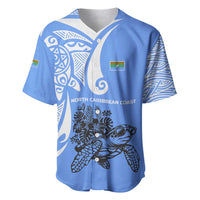 North Caribbean Coast Nicaragua Baseball Jersey with Tribal Turtle Design and Floral Coast Pride - Wonder Print Shop
