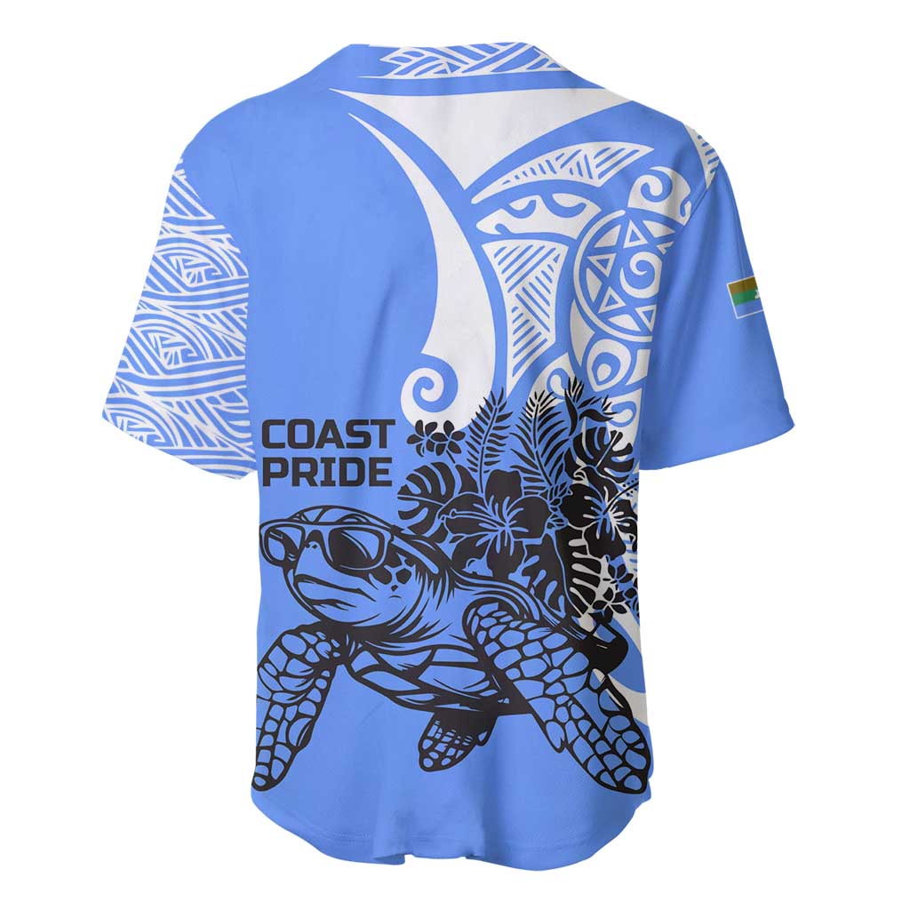 North Caribbean Coast Nicaragua Baseball Jersey with Tribal Turtle Design and Floral Coast Pride - Wonder Print Shop
