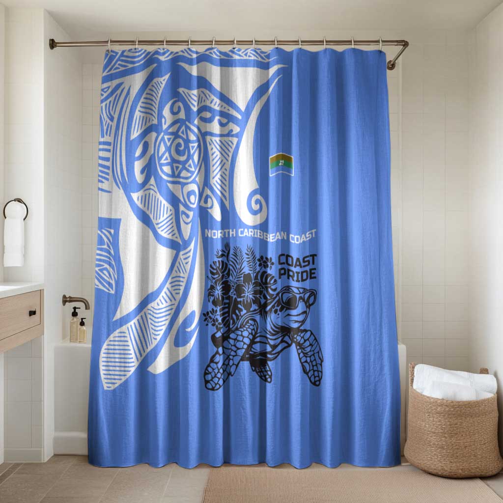 North Caribbean Coast Nicaragua Bathroom Set with Tribal Turtle Design and Floral Coast Pride - Wonder Print Shop