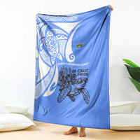 North Caribbean Coast Nicaragua Blanket with Tribal Turtle Design and Floral Coast Pride - Wonder Print Shop