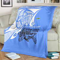 North Caribbean Coast Nicaragua Blanket with Tribal Turtle Design and Floral Coast Pride - Wonder Print Shop