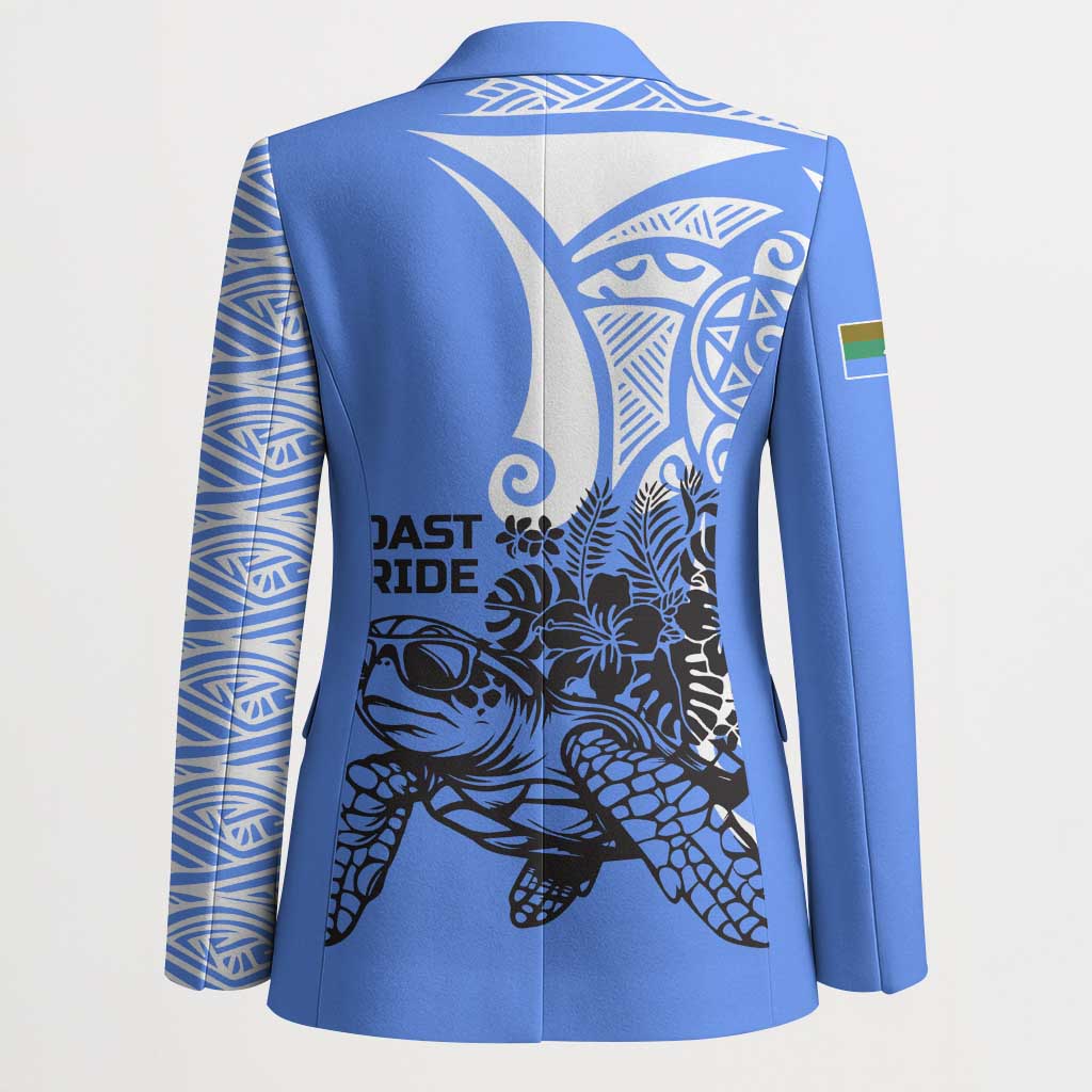 North Caribbean Coast Nicaragua Blazer with Tribal Turtle Design and Floral Coast Pride - Wonder Print Shop
