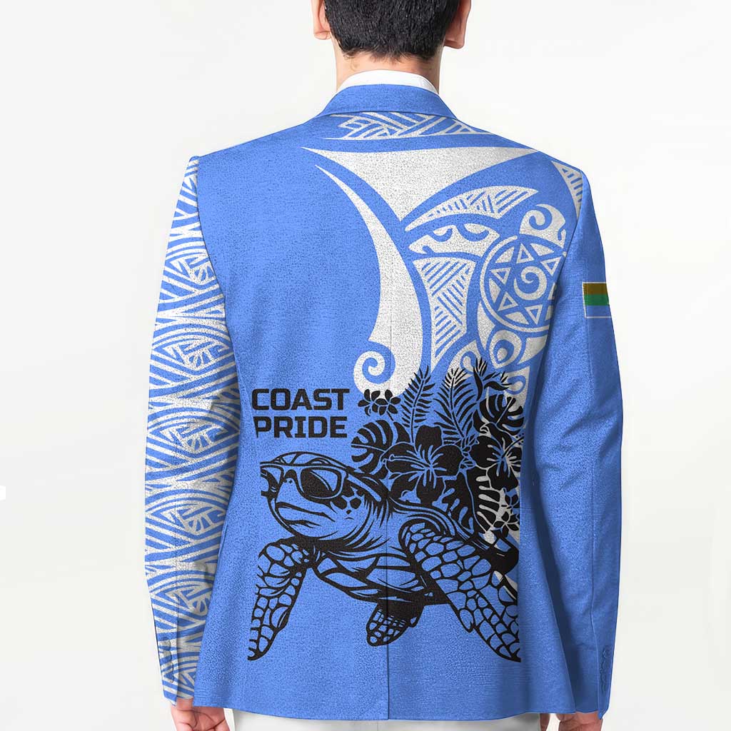 North Caribbean Coast Nicaragua Blazer with Tribal Turtle Design and Floral Coast Pride - Wonder Print Shop