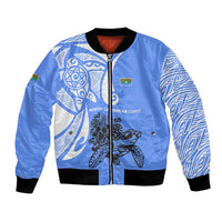 North Caribbean Coast Nicaragua Bomber Jacket with Tribal Turtle Design and Floral Coast Pride - Wonder Print Shop