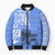 North Caribbean Coast Nicaragua Bomber Puffer Jacket with Tribal Turtle Design and Floral Coast Pride - Wonder Print Shop