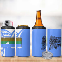 North Caribbean Coast Nicaragua 4 in 1 Can Cooler Tumbler with Tribal Turtle Design and Floral Coast Pride - Wonder Print Shop