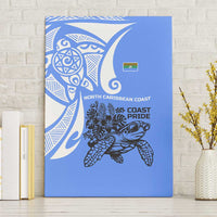 North Caribbean Coast Nicaragua Canvas Wall Art with Tribal Turtle Design and Floral Coast Pride - Wonder Print Shop