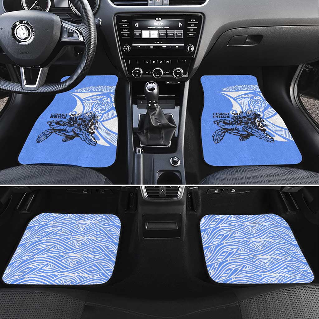 North Caribbean Coast Nicaragua Car Mats with Tribal Turtle Design and Floral Coast Pride - Wonder Print Shop