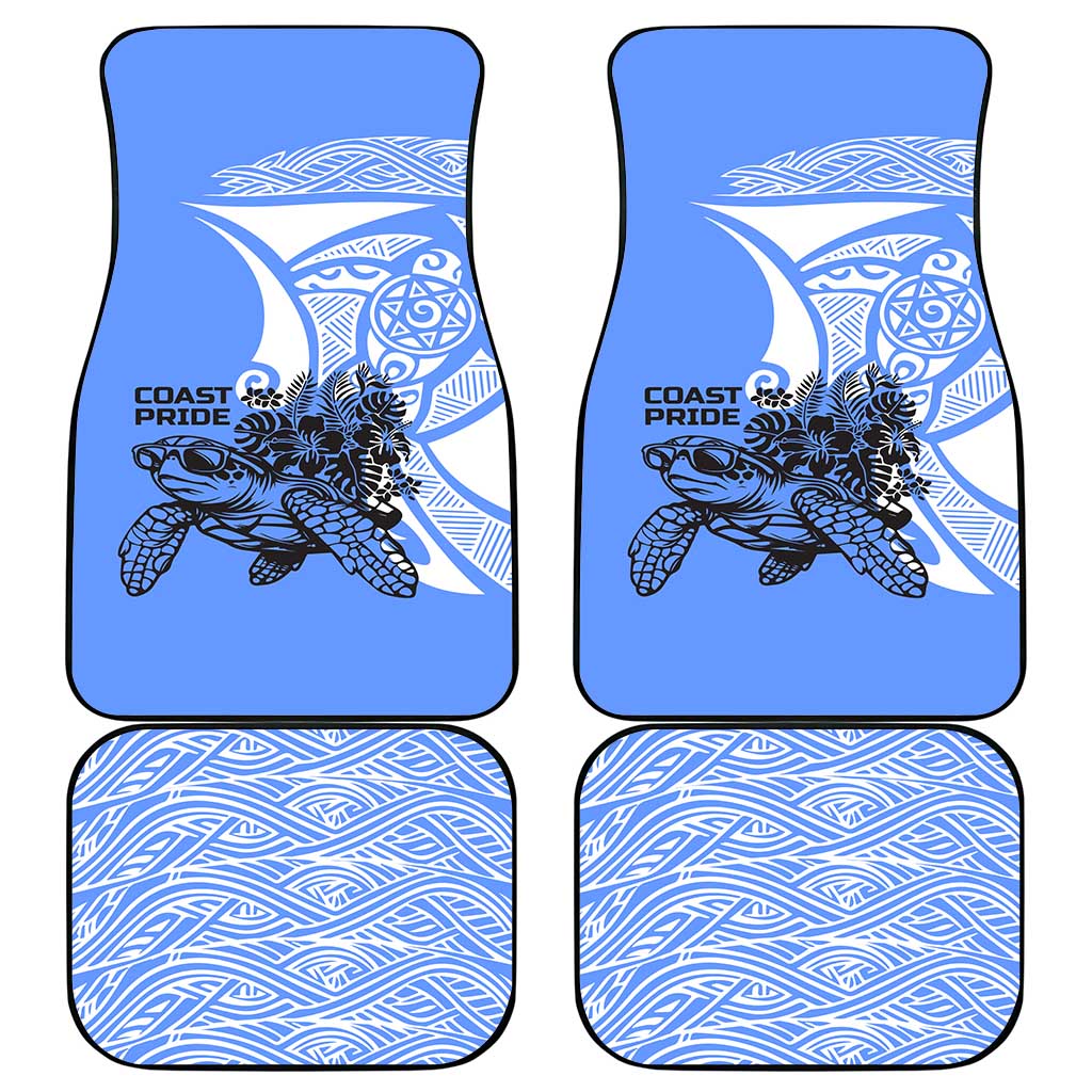 North Caribbean Coast Nicaragua Car Mats with Tribal Turtle Design and Floral Coast Pride - Wonder Print Shop