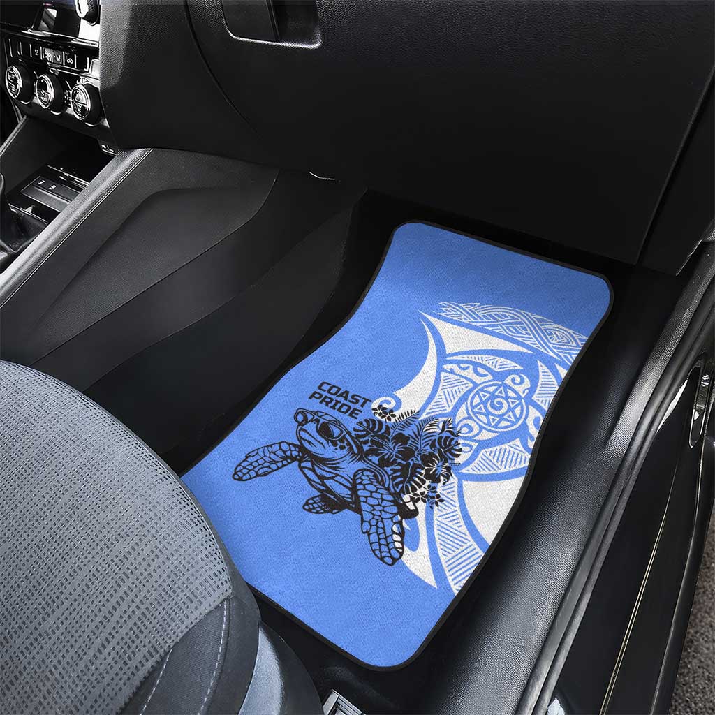 North Caribbean Coast Nicaragua Car Mats with Tribal Turtle Design and Floral Coast Pride - Wonder Print Shop