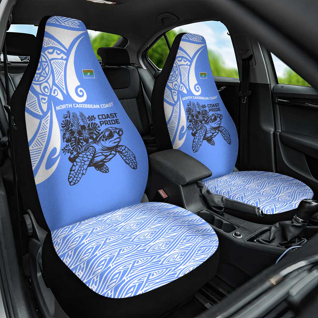 North Caribbean Coast Nicaragua Car Seat Cover with Tribal Turtle Design and Floral Coast Pride - Wonder Print Shop