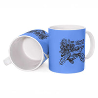 North Caribbean Coast Nicaragua Ceramic Mug with Tribal Turtle Design and Floral Coast Pride - Wonder Print Shop