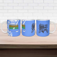 North Caribbean Coast Nicaragua Ceramic Mug with Tribal Turtle Design and Floral Coast Pride - Wonder Print Shop