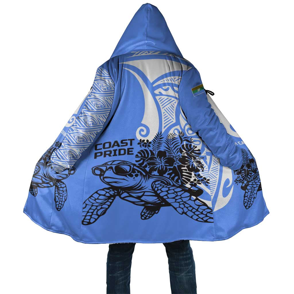 North Caribbean Coast Nicaragua Cloak with Tribal Turtle Design and Floral Coast Pride - Wonder Print Shop