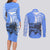 North Caribbean Coast Nicaragua Couples Matching Long Sleeve Bodycon Dress and Long Sleeve Button Shirt with Tribal Turtle Design and Floral Coast Pride - Wonder Print Shop