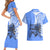 North Caribbean Coast Nicaragua Couples Matching Short Sleeve Bodycon Dress and Hawaiian Shirt with Tribal Turtle Design and Floral Coast Pride - Wonder Print Shop
