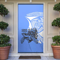 North Caribbean Coast Nicaragua Door Cover with Tribal Turtle Design and Floral Coast Pride - Wonder Print Shop