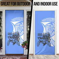 North Caribbean Coast Nicaragua Door Cover with Tribal Turtle Design and Floral Coast Pride - Wonder Print Shop