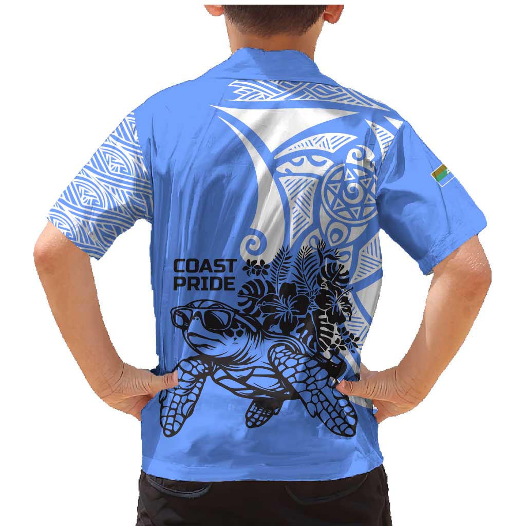 North Caribbean Coast Nicaragua Family Matching Mermaid Dress and Hawaiian Shirt with Tribal Turtle Design and Floral Coast Pride - Wonder Print Shop