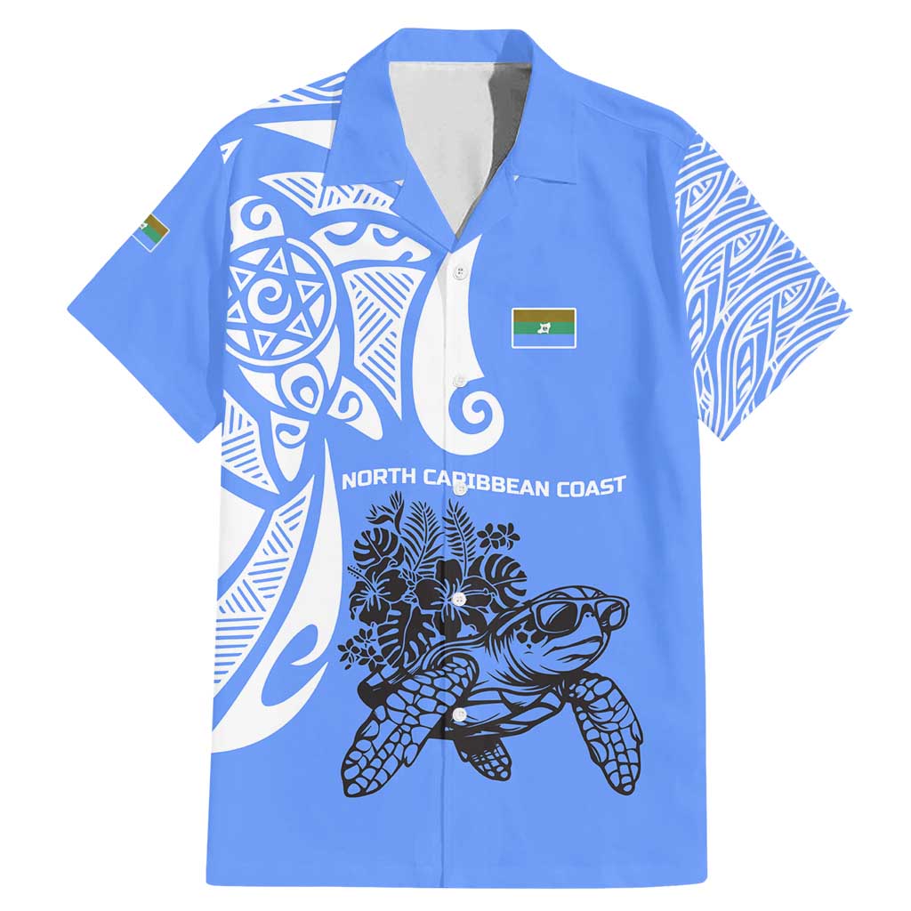 North Caribbean Coast Nicaragua Family Matching Mermaid Dress and Hawaiian Shirt with Tribal Turtle Design and Floral Coast Pride - Wonder Print Shop