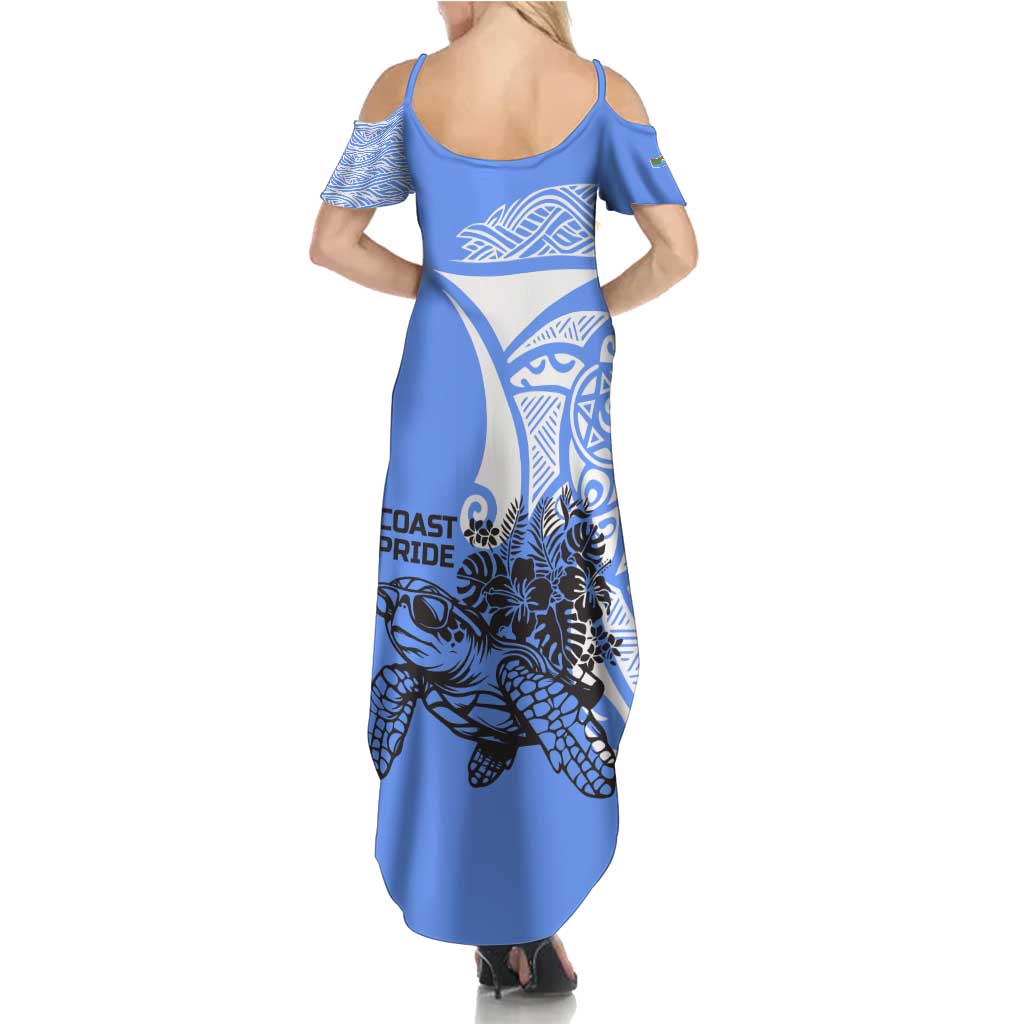 North Caribbean Coast Nicaragua Family Matching Summer Maxi Dress and Hawaiian Shirt with Tribal Turtle Design and Floral Coast Pride - Wonder Print Shop