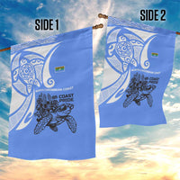 North Caribbean Coast Nicaragua Garden Flag with Tribal Turtle Design and Floral Coast Pride - Wonder Print Shop