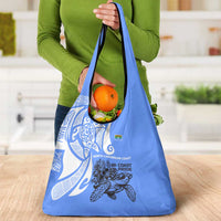 North Caribbean Coast Nicaragua Grocery Bag with Tribal Turtle Design and Floral Coast Pride - Wonder Print Shop
