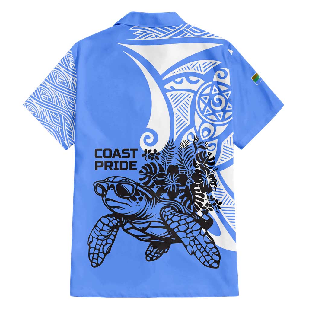 North Caribbean Coast Nicaragua Hawaiian Shirt with Tribal Turtle Design and Floral Coast Pride - Wonder Print Shop