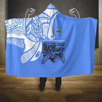 North Caribbean Coast Nicaragua Hooded Blanket with Tribal Turtle Design and Floral Coast Pride - Wonder Print Shop