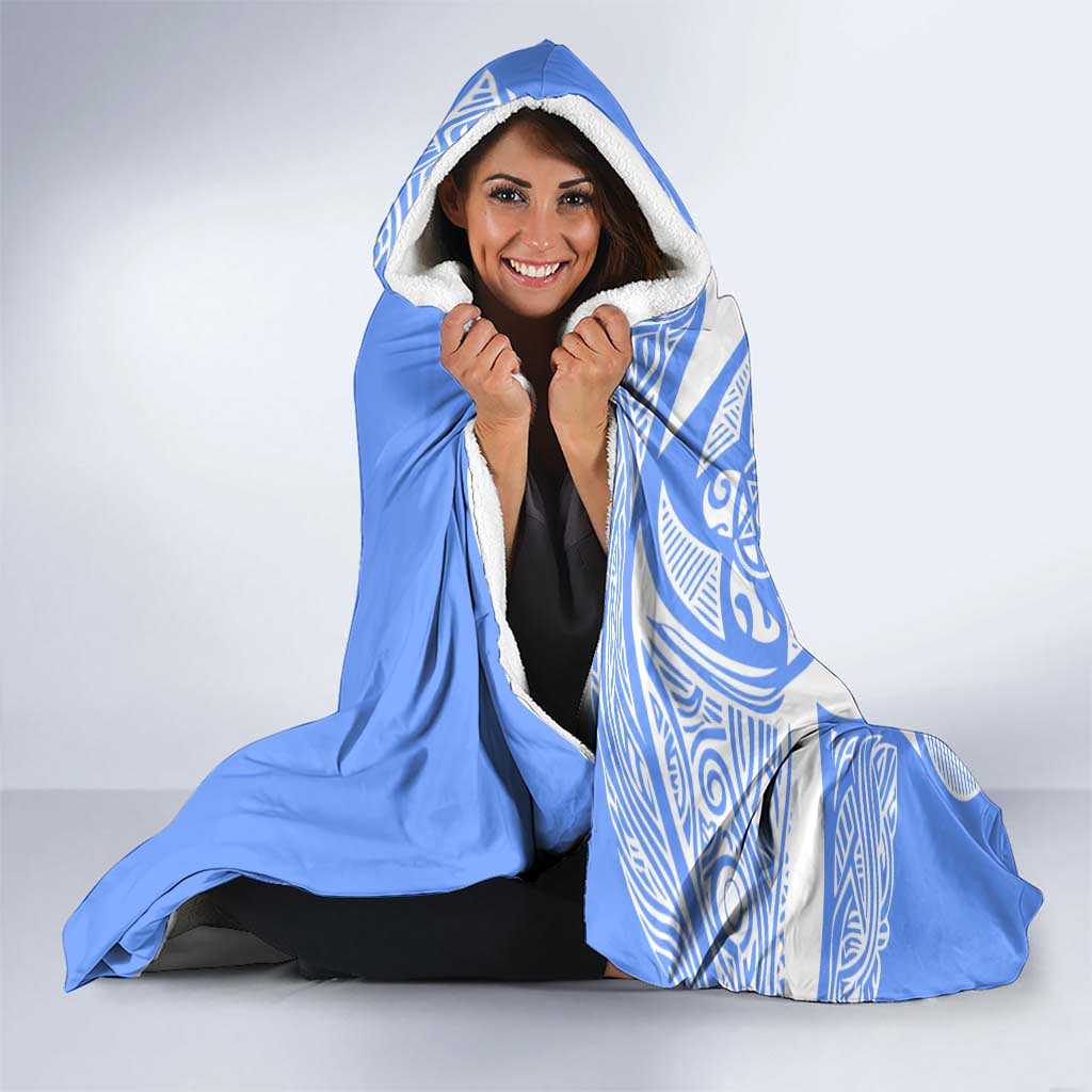 North Caribbean Coast Nicaragua Hooded Blanket with Tribal Turtle Design and Floral Coast Pride - Wonder Print Shop