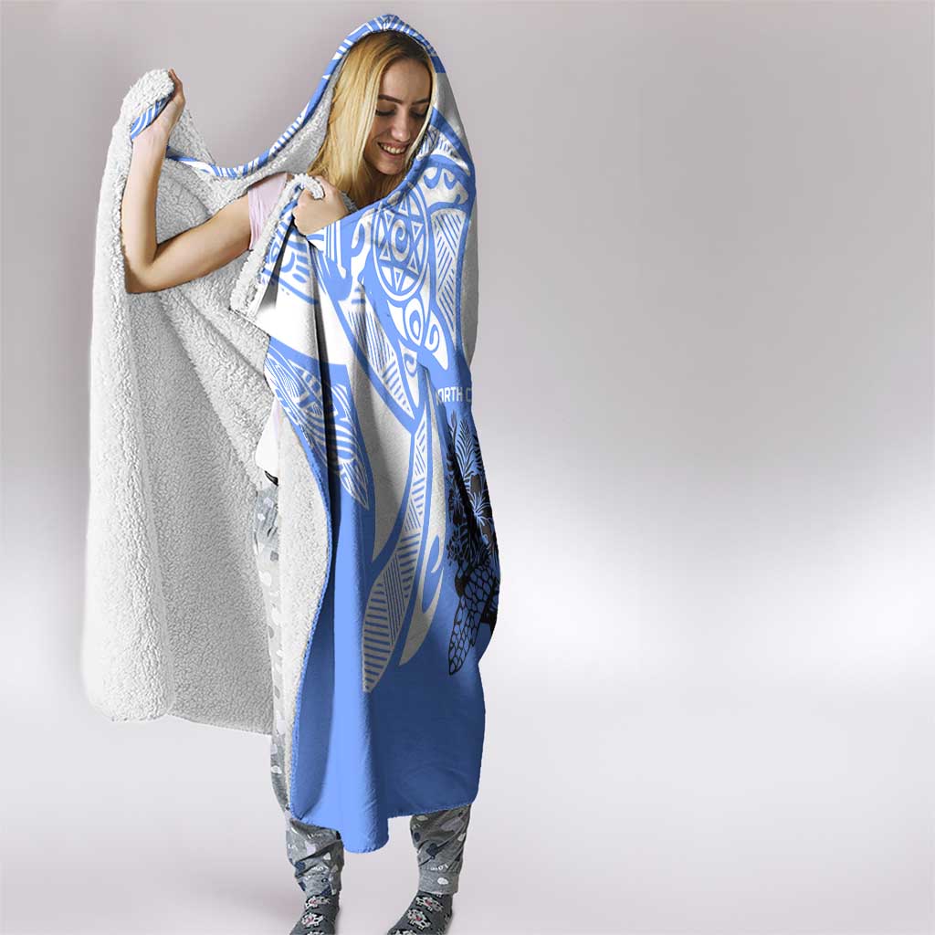 North Caribbean Coast Nicaragua Hooded Blanket with Tribal Turtle Design and Floral Coast Pride - Wonder Print Shop