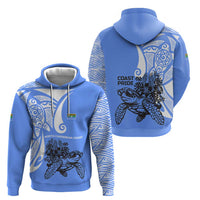 North Caribbean Coast Nicaragua Hoodie with Tribal Turtle Design and Floral Coast Pride - Wonder Print Shop