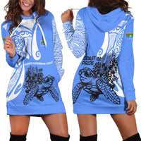 North Caribbean Coast Nicaragua Hoodie Dress with Tribal Turtle Design and Floral Coast Pride - Wonder Print Shop