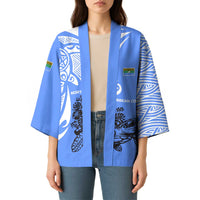 North Caribbean Coast Nicaragua Kimono with Tribal Turtle Design and Floral Coast Pride - Wonder Print Shop