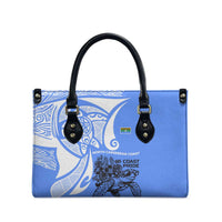 North Caribbean Coast Nicaragua Leather Bag with Tribal Turtle Design and Floral Coast Pride - Wonder Print Shop