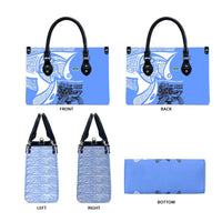 North Caribbean Coast Nicaragua Leather Bag with Tribal Turtle Design and Floral Coast Pride - Wonder Print Shop