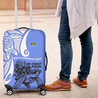 North Caribbean Coast Nicaragua Luggage Cover with Tribal Turtle Design and Floral Coast Pride - Wonder Print Shop