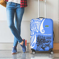 North Caribbean Coast Nicaragua Luggage Cover with Tribal Turtle Design and Floral Coast Pride - Wonder Print Shop