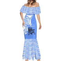 North Caribbean Coast Nicaragua Mermaid Dress with Tribal Turtle Design and Floral Coast Pride - Wonder Print Shop