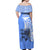 North Caribbean Coast Nicaragua Off Shoulder Maxi Dress with Tribal Turtle Design and Floral Coast Pride - Wonder Print Shop