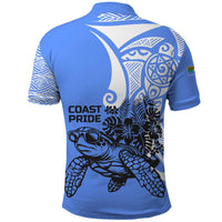 North Caribbean Coast Nicaragua Polo Shirt with Tribal Turtle Design and Floral Coast Pride - Wonder Print Shop
